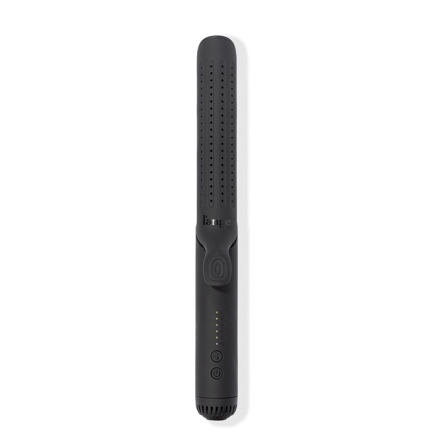Larger Black Floating titanium plates with rounded edges features cooling air vents with ergonomic handle