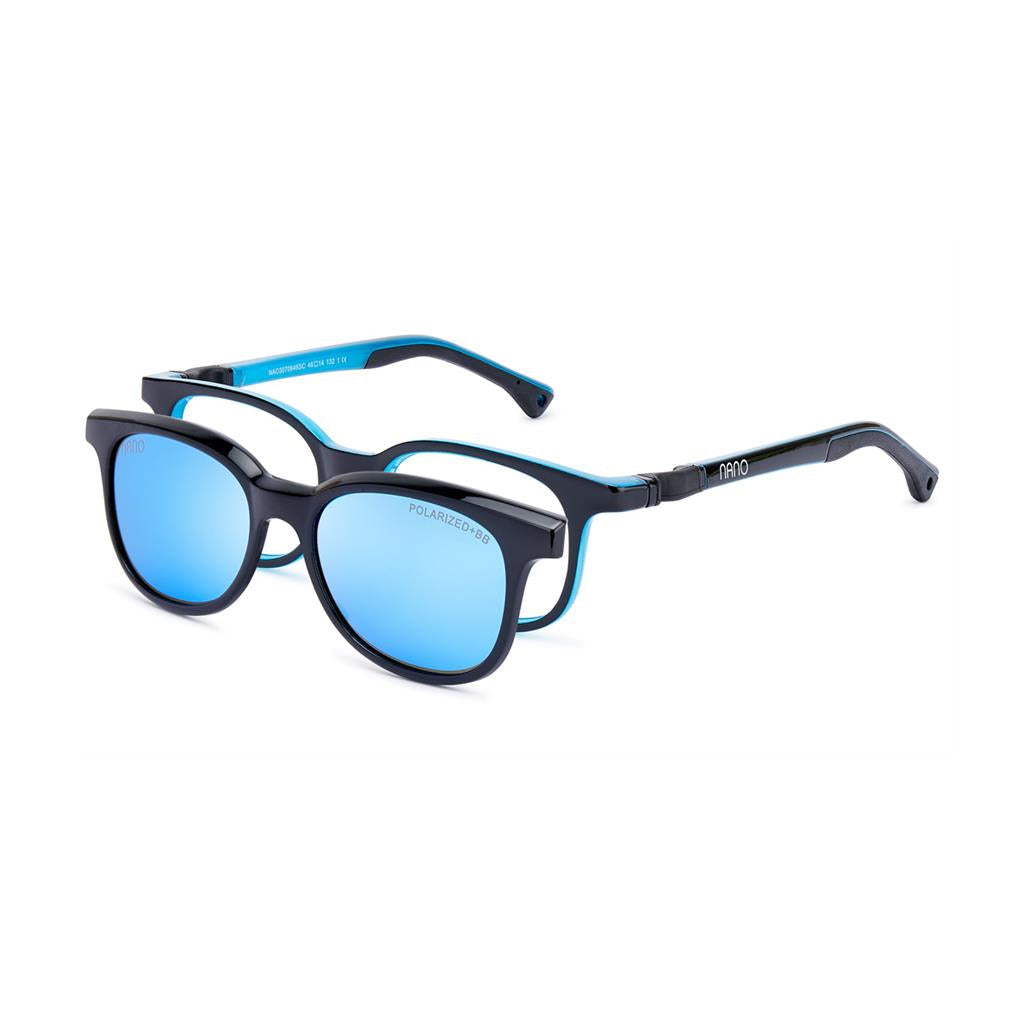 Nano Pixel Solar Clip Black/Blue angled view
