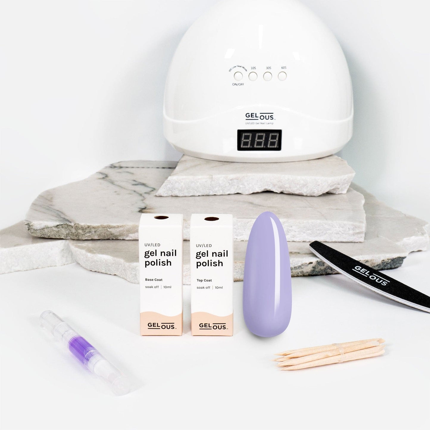Gelous gel nail polish Digital Lavender Lavender Whisper Pack - photographed in New Zealand