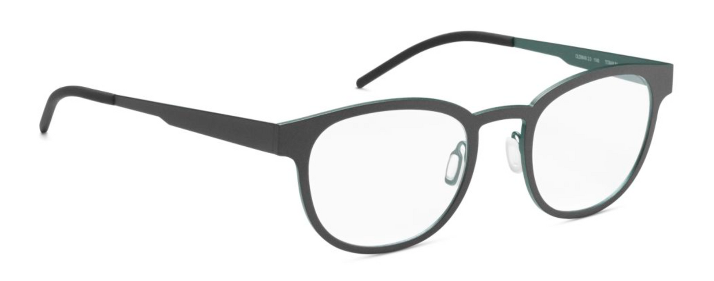 orgreen oldman 2.0 titanium handmade japan danish design lightweight comfortable round classic modern unisex men women female male 1148 matte brown green