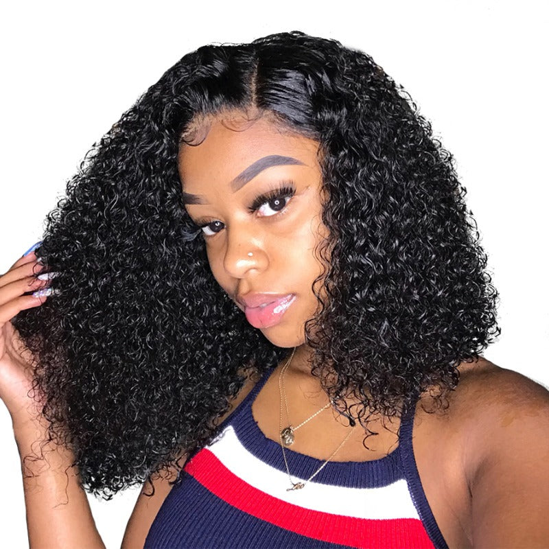 Curl 4x4 Short Bob 13x4 Lace Front Human Hair Wig