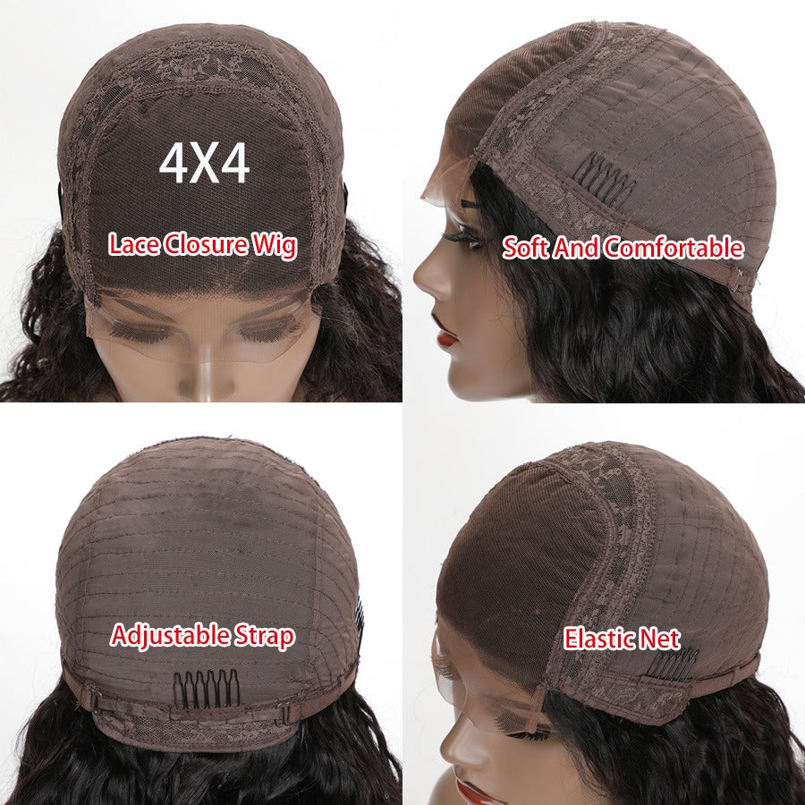 Curl 4x4 Short Bob 13x4 Lace Front Human Hair Wig