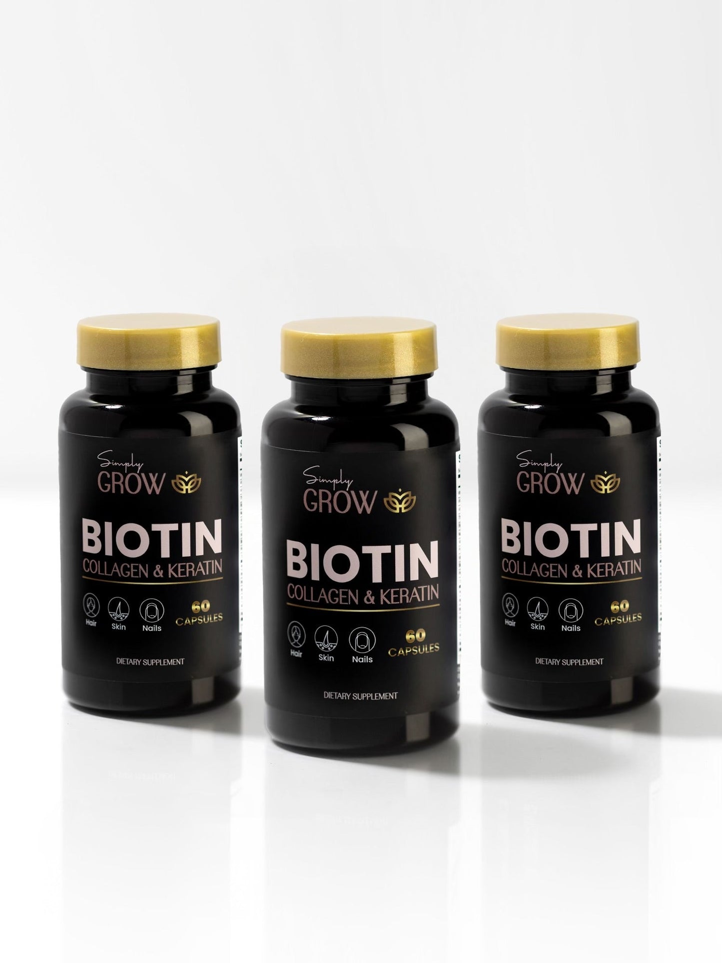 Bundle of 3: Simply Grow Biotin, Collagen, & Keratin