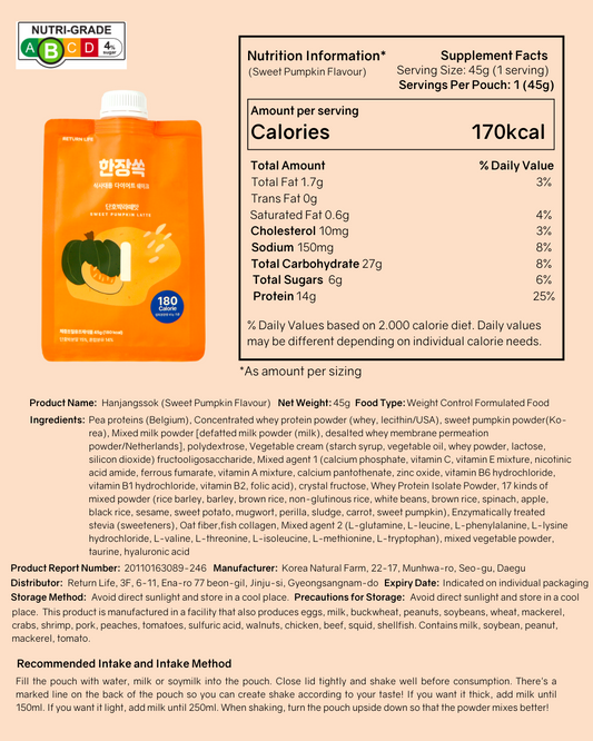 [PROMO] Return Life Hanjangssok Meal Replacement (1 Pouch)