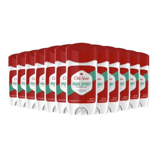 Old Spice High Endurance Antiperspirant Deodorant for Men Pure Sport Scent 3 oz -12 pack