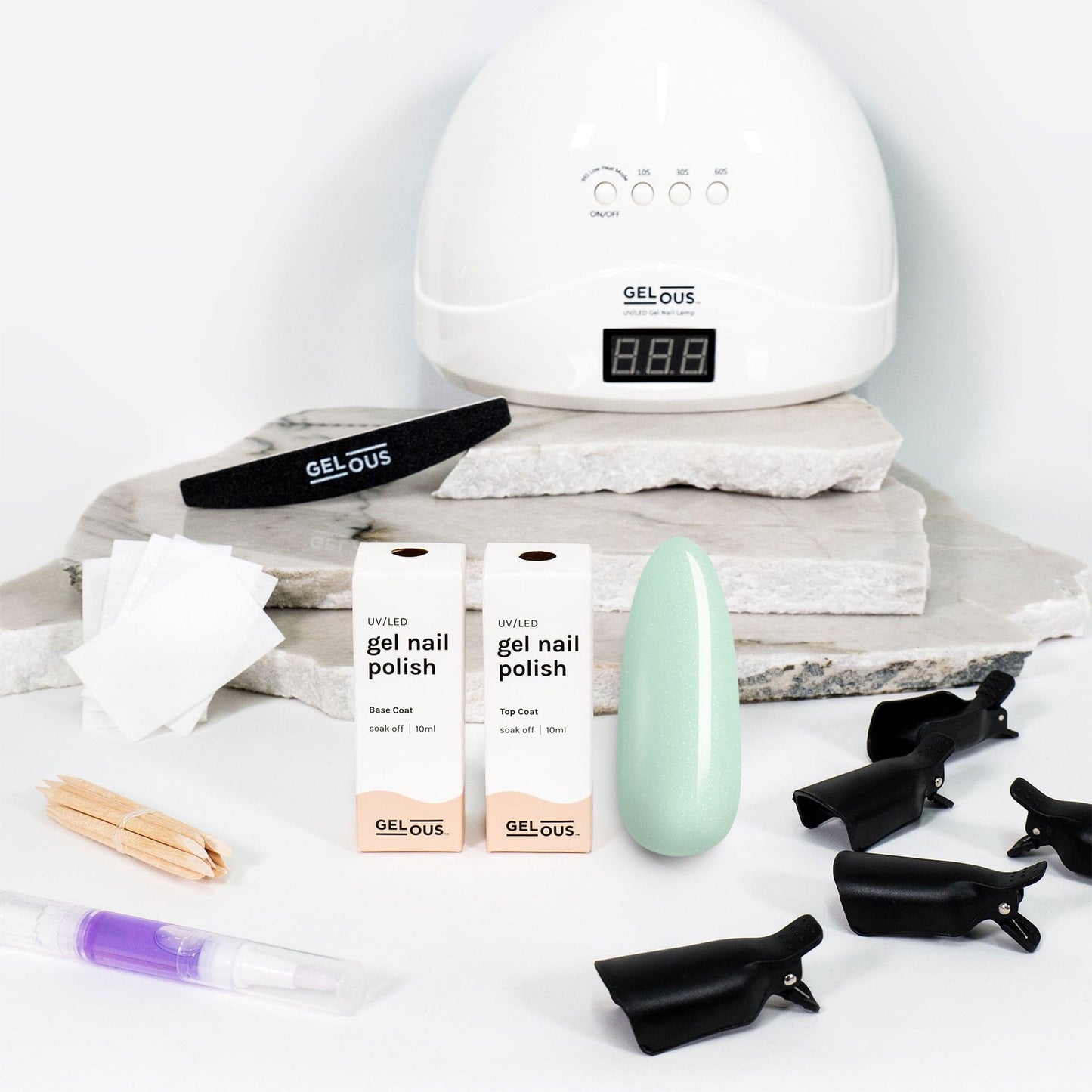Gelous gel nail polish Excite-Mint Starter Pack - photographed in New Zealand