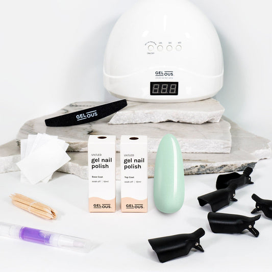 Gelous gel nail polish Excite-Mint Starter Pack - photographed in New Zealand