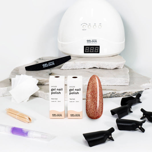 Gelous gel nail polish Proper Copper Starter Pack - photographed in New Zealand