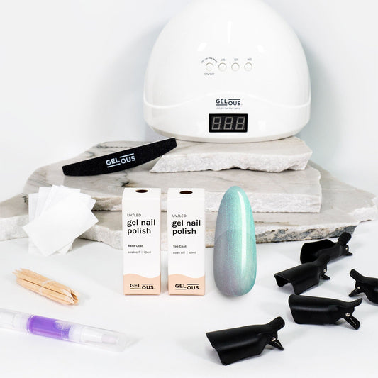 Gelous gel nail polish Pearlescent Splash Starter Pack - photographed in New Zealand