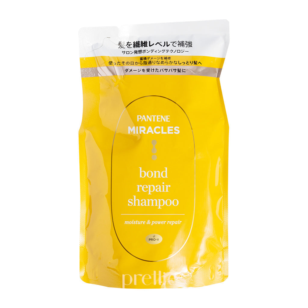 P&G Pantene Miracles Bond Repair Shampoo - Moisture & Power Repair (For Damaged Hair) (Refill) 350g (Gold)