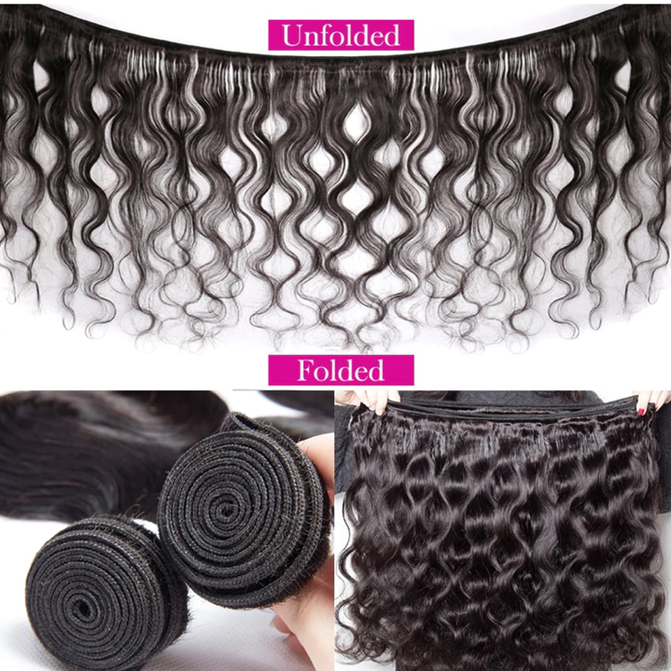 Perstar Human Hair Bundles With Closure Brazilian Body Wave Bundles