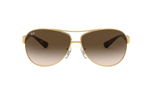 Sunglasses Rayban 3386 Aviator, Gold, Large, Mens, Metal, Non-Polarized, Prescription, Rayban, Sunglasses