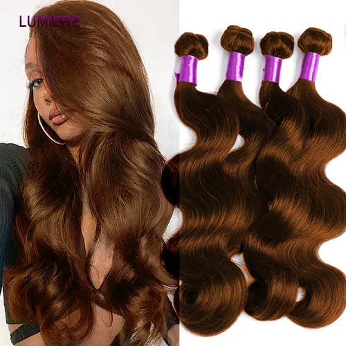 Chocolate Brown Brazilian Bundles with Closure