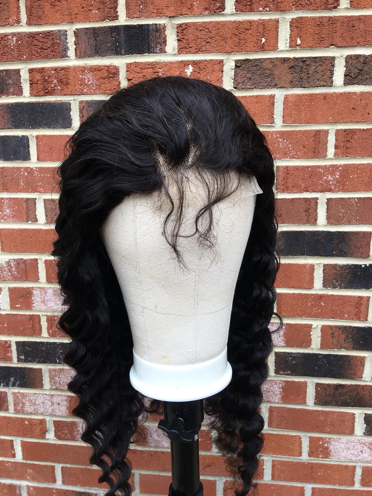 Transparent Lace Front Loose Deep Human Hair Wig