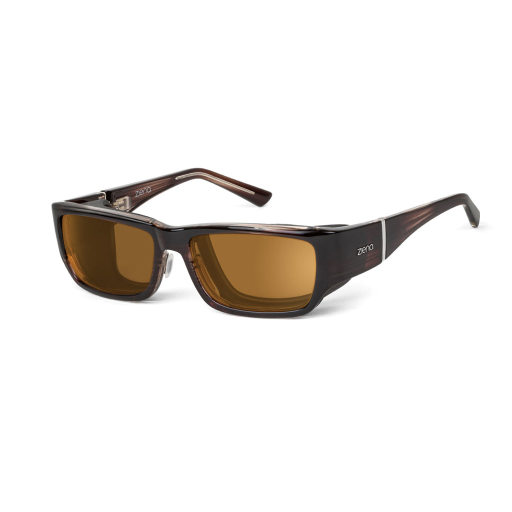 Ziena Nereus in Veneer Frame with Black Eyecup and Copper Lens profile view