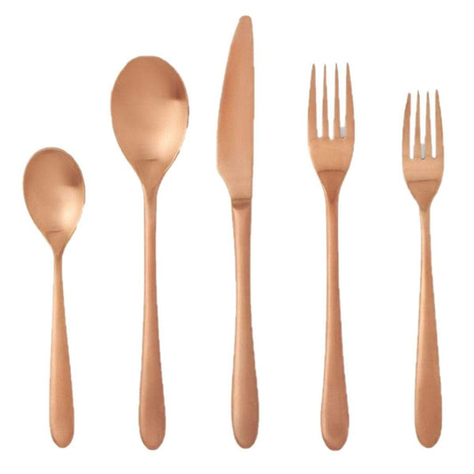 Blue Pheasant Alba Rose Gold Flatware Set Decor blue-pheasant-BP002894