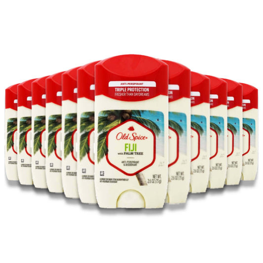 Old Spice Men's Fiji with Palm Tree Antiperspirant & Deodorant 2.6 oz -12 pack