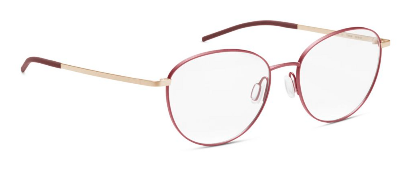 orgreen eastern eyeglasses eyewear glasses eastern titanium handmade in japan danish design scandinavian round female women metal classic lightweight thin strong durable 1127 matte red gold