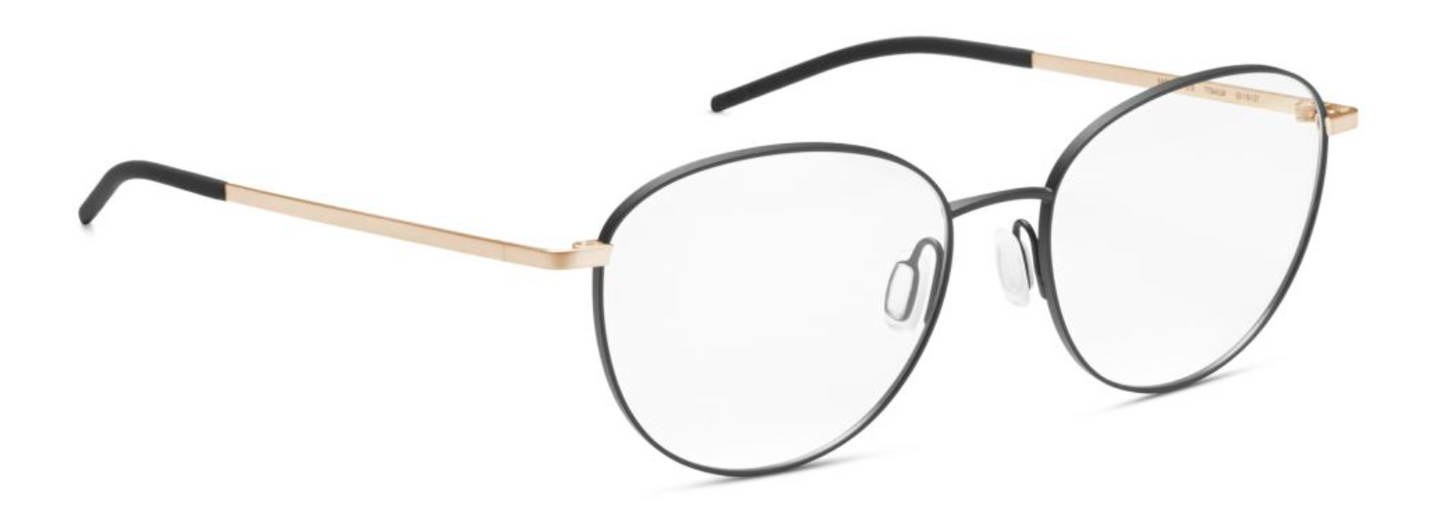orgreen eastern eyeglasses eyewear glasses eastern titanium handmade in japan danish design scandinavian round female women metal classic lightweight thin strong durable 1216 matte dark brown shiny gold