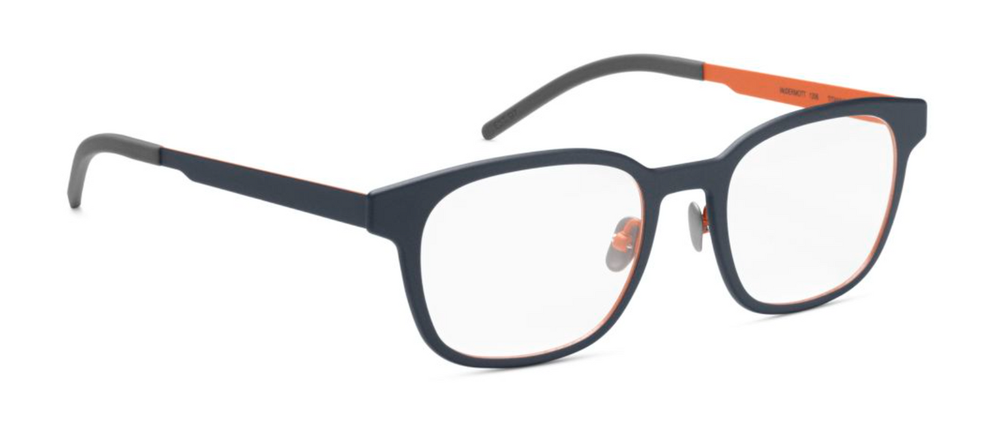 orgreen mcdermott glasses eyewear eyeglasses handmade japan danish design male men square titanium lightweight comfortable strong 1206 matte navy blue orange