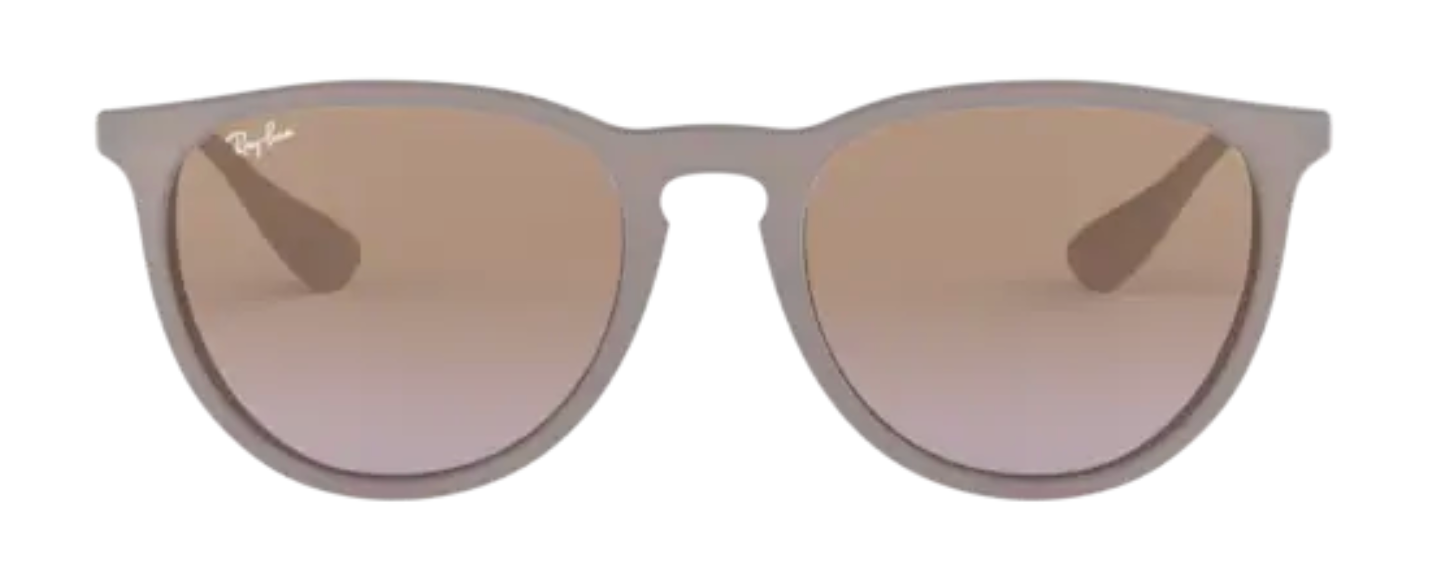 ray ban 4171 optical prescription eyewear sunglasses erika girls lagies female classic funky trendy special cool hipster youthful light brown cream tortoise gradient brown lens uv400 protection eye