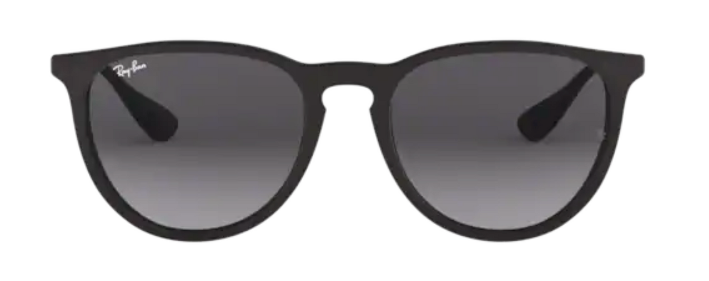 ray ban 4171 optical prescription eyewear sunglasses erika girls lagies female classic funky trendy special cool hipster youthful rubber black gradient grey lens uv400 protection eye