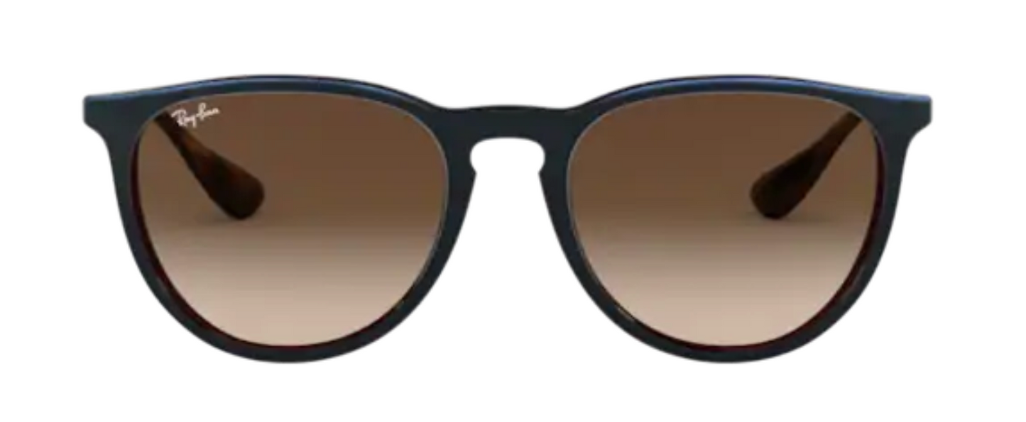 ray ban 4171 optical prescription eyewear sunglasses erika girls lagies female classic funky trendy special cool hipster youthful navy blue black gradient brown lens uv400 protection eye