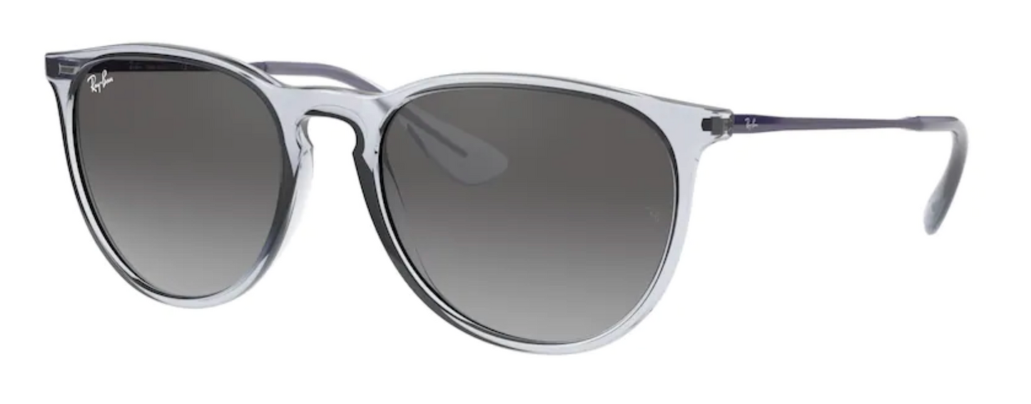 ray ban 4171 optical prescription eyewear sunglasses erika girls lagies female classic funky trendy special cool hipster youthful crystal transparent tortoise gradient grey lens uv400 protection eye