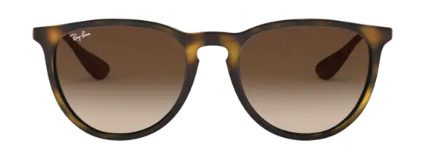 ray ban 4171 optical prescription eyewear sunglasses erika girls lagies female classic funky trendy special cool hipster youthful rubber tortoise gradient brown lens uv400 protection eye
