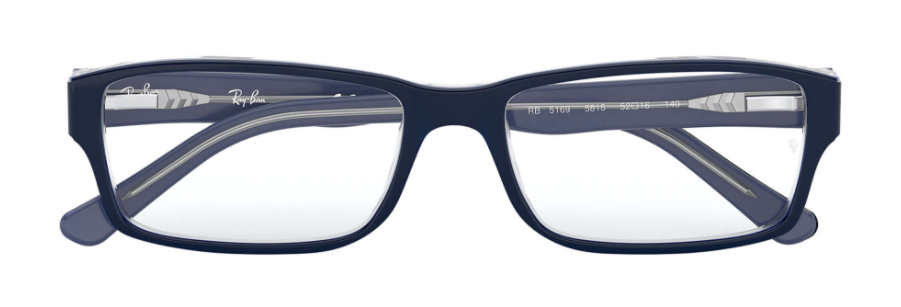 ray ban 5169 prescription optical eyewear glasses traditional classic unisex men women kids youthful bold casual navy blue
