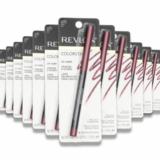 Revlon - ColorStay Lip Liner with SoftFlex, Wine [670] - 0.01 Oz -  36 Pack